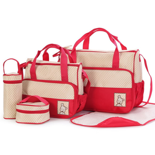 Tancuzo Diaper Bag Tote Set Baby Bags For Mom,red
