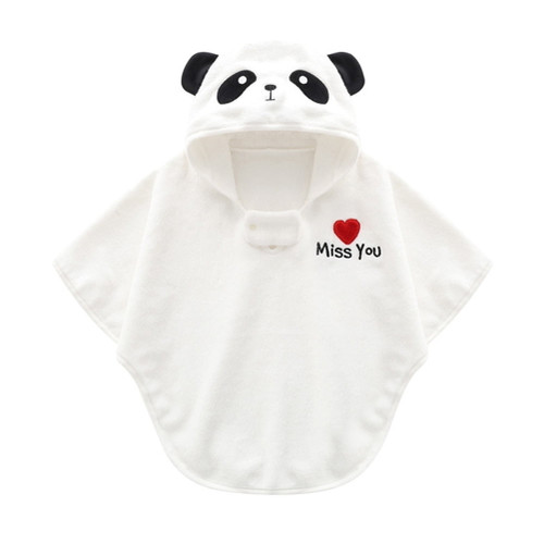 Hemoton 1pc Baby Bath Towel With Hood Lovely Panda Shower Towel Cotton Bath Bathrobe