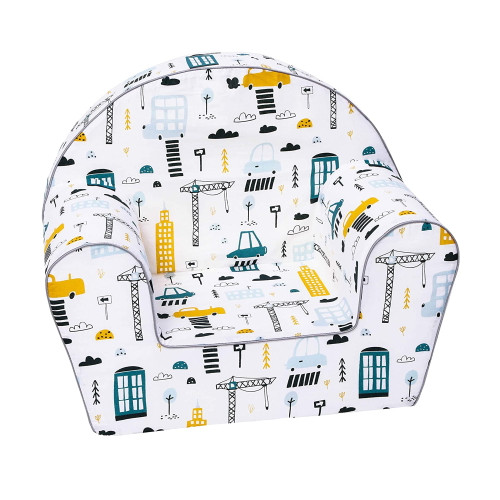 Delsit Lightweight Toddler Chair And Kids Reading Armchair, Busy Street