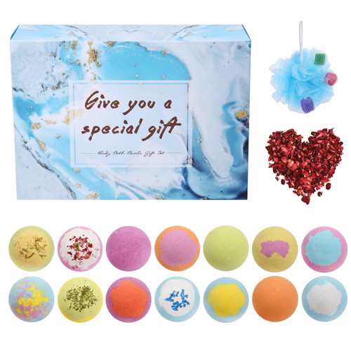 Abody Bath Bombs Gift Set 14x2.5oz Extra Large Bomb Ball For Bubble & Spa Bath