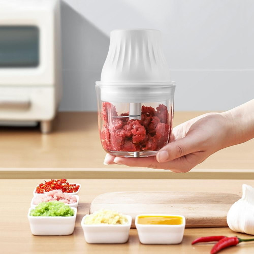 Electric Mini Garlic Chopper, Charging Usb Wireless Vegetable Meat Grinder, Portable Mi Ni Baby Food Processing Machine With 3 Blad Es, 300 Ml Power Mixer