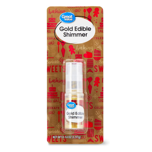 Great Value Gold Edible Shimmer Icing, 0.14 Oz