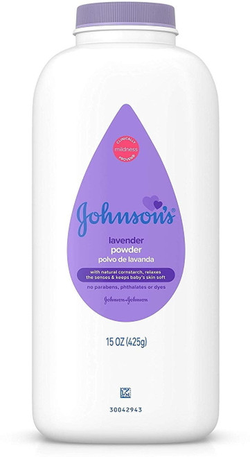 Johnson's Lavender Baby Powder With Naturally Derived Cornstarch, 15 Oz, 6-pack