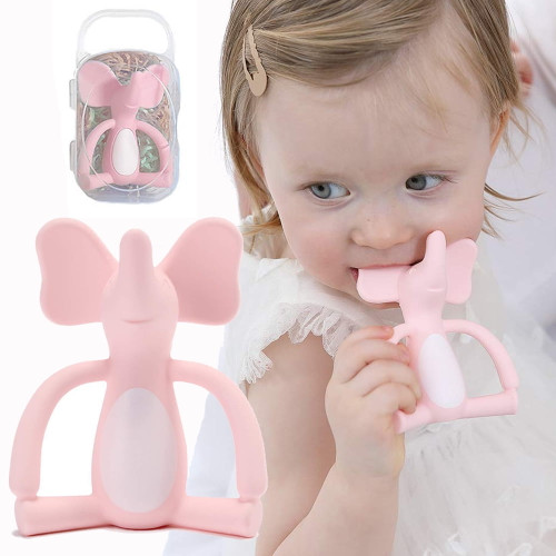 Heccei Silicone Baby Teether Toy Bpa Free Teething Toy Relief Pacifier For Babies Infant