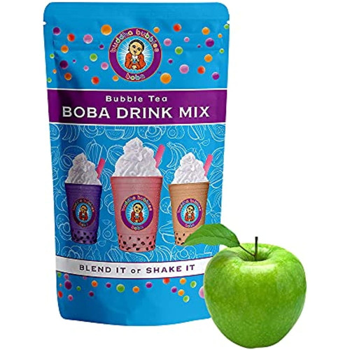 Green Apple Boba / Bubble Tea Drink Mix Powder By Buddha Bubbles Boba 1 Kilo (2.2 Pounds) | (1000 Grams)