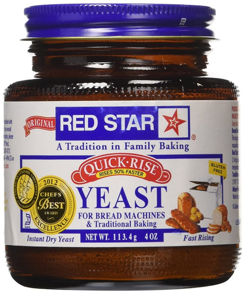 Red Star Bread Machine Yeast, 4 Oz. Jars (pack Of 3)
