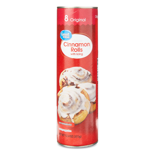 Great Value Original Cinnamon Rolls With Icing, 8 Count