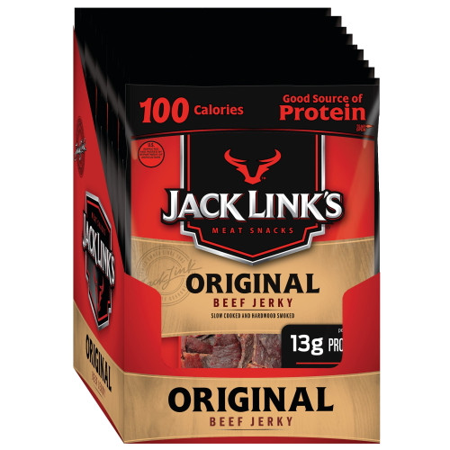 Jack Link's Beef Jerky Snack Size, Original, 1.25oz, 10 Ct