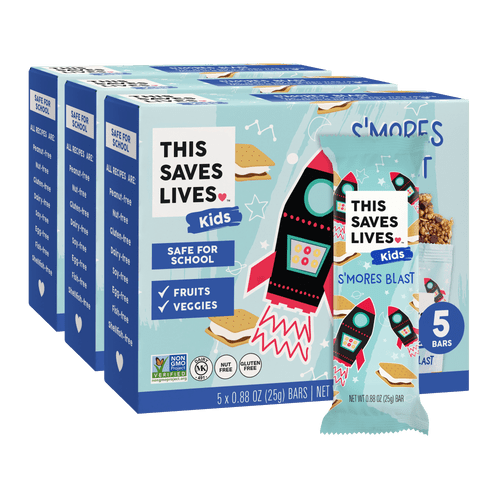 This Saves Lives Kids' Snack Bars, S'mores Blast, 0.88 Oz, 15 Ct