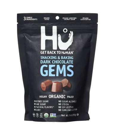Hu Kitchen Hu Dark Chocolate Gems, Baking & Snacking, 9 Oz (6 Per Case)