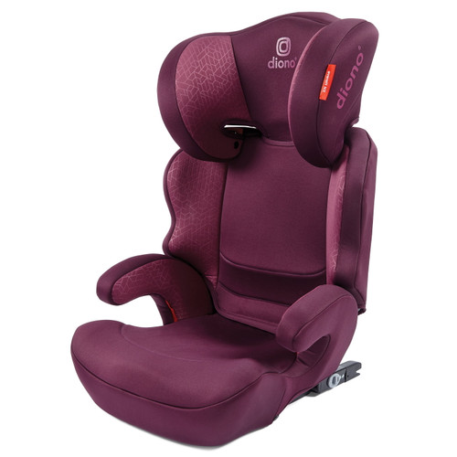 Diono Everett Nxt Latch Slim Fit Lightweight Booster Car Seat, Plum