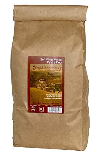 Soft White Whole Wheat Pastry Flour, 8 Lbs, Joseph's Grainery Freshly Ground Flour, Non-gmo, Kosher Certified