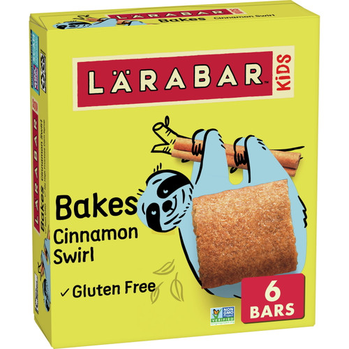 Larabar Kids, Cinnamon Swirl, Gluten Free Fruit & Nut Bar, 1.6 Oz Bars, 16 Ct