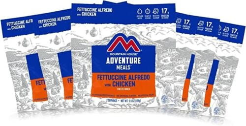 Mountain House Freeze Dried Fettuccine Alfredo With Chicken Emergency Survival Camping & Backpacking Food - 6 Pouches
