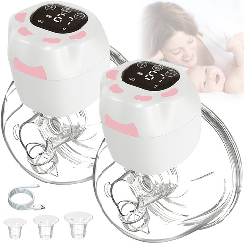 Wearable Breast Pump, Hands Free Double Electric Breast Pump With 3 Modes & 9 Levels