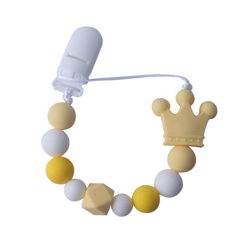 Fysho Baby Silicone Pacifier Soother Beaded Chain Clip Holder