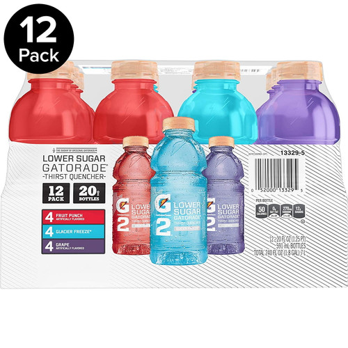 Gatorade G2 Thirst Quencher Variety Pack, 20 Ounce Bottles (pack Of 12)