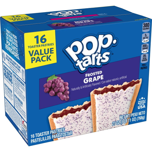 Pop-tarts Toaster Pastries, Frosted Grape, 27 Oz, 8 Count