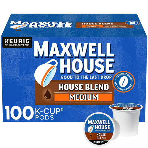 Maxwell House Medium Roast House Blend Coffee K-cups (31 Oz., 100 Ct.)