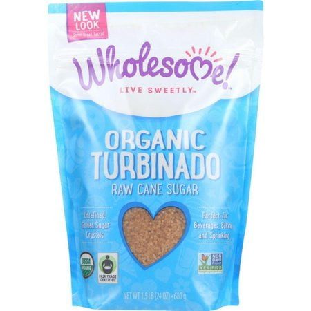 Wholesome Organic Fair Trade Raw Cane Turbinado Sugar, 24 Oz