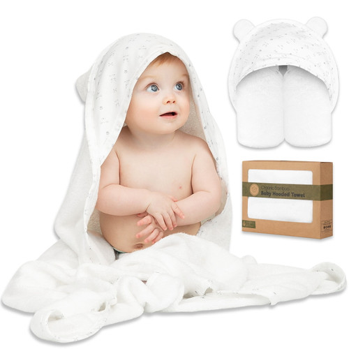 Keababies Baby Hooded Towel, Large Bamboo Bath Towel With Hood For Infant, Newborn, Toddler (keastory)
