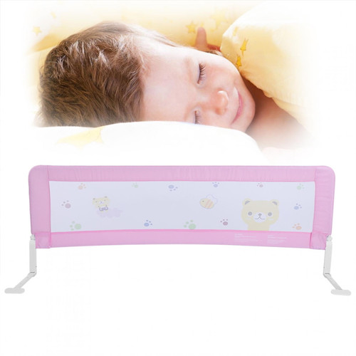 Octpeak Child Toddler 1.8m Bed Rail Baby Bedrail Fold Cot Guard Protection Pink, Bed Guard Protection, Bedrail