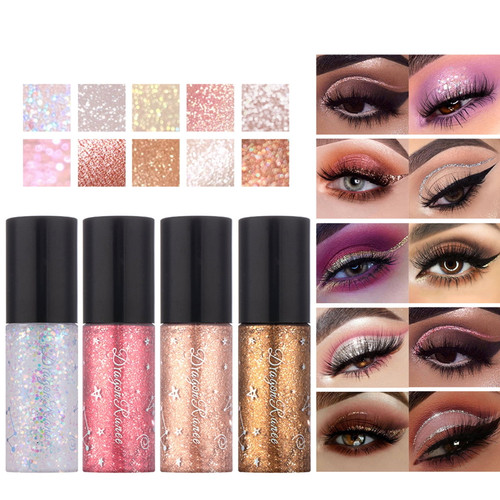 Ayyufe Liquid Eyeshadow Long Lasting Non-caked Shiny Glitter Eye Makeup Liquid Eyeshadow For Gathering