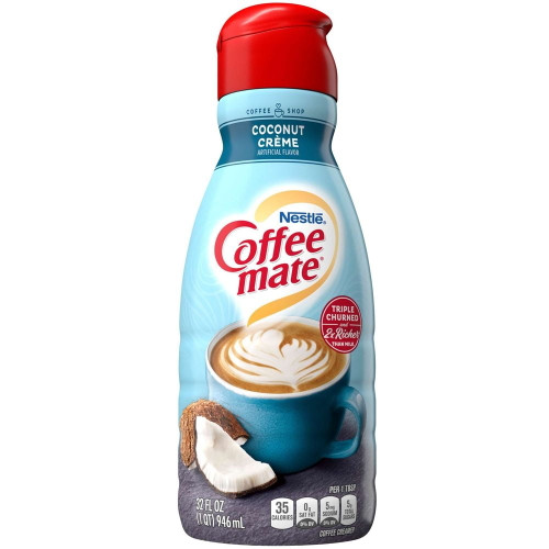 Coffee Mate Coconut Creme Liquid Coffee Creamer, 32 Fluid Ounce -- 6 Per Case.