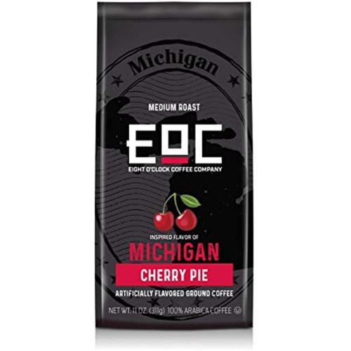Eight Oclock Coffee Flavors Of America Ground Coffee, Michigan Cherry Pie, 11 Ounce