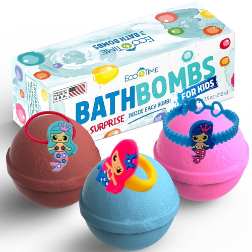 Handmade Mermaid Set Bath Bombs For Girls With Surprise Inside