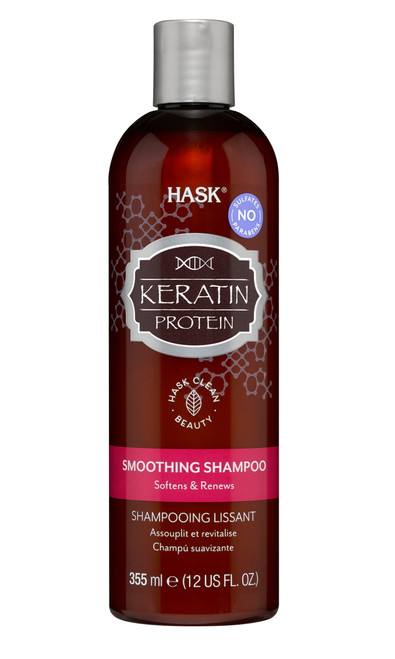 Hask Keratin Protein Smoothing Shine Enhancing Daily Shampoo With Fruity Floral Scent, 12 Fl Oz