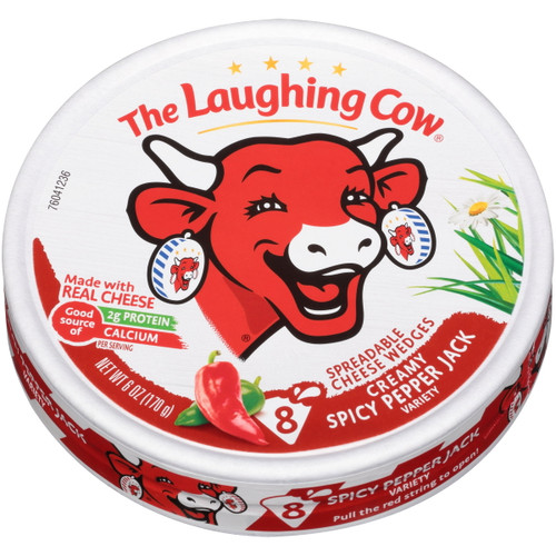 Laughing Cow Spicy Pepper Jack Spreadable Cheese Wedge 6oz