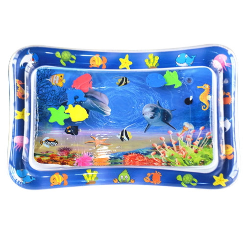 Willstar Baby Tummy Time Water Mat, Portable Inflatable Water Play Mat Baby Early Development Sensory Toys With Safety Valve Soft Non-toxic For 0-3 Years Old Infant (three Styles And Sizes)