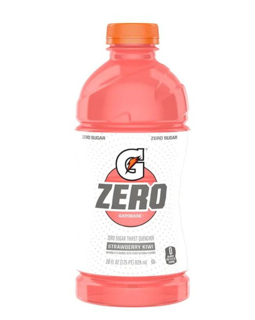 Gatorade Zero Strawberry Kiwi Sport Drink, 28 Oz Plastic Bottle, Quantity Of 4