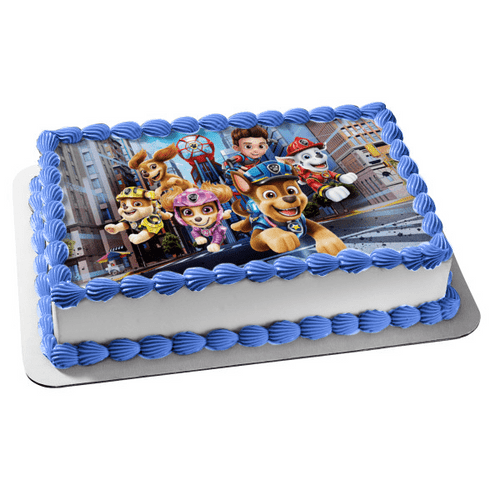 Paw Patrol: The Movie Chase Marshall Skye Liberty Rubble Ryder Edible Cake Topper Image Abpid54632