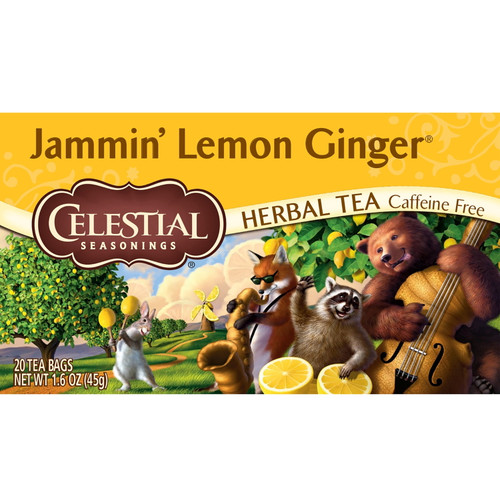 Celestial Seasonings Herbal Tea, Jammin' Lemon Ginger, 20 Count