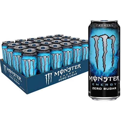 Monster Energy Zero Sugar, Low Calorie Energy Drink, 16 Ounce (pack Of 24)