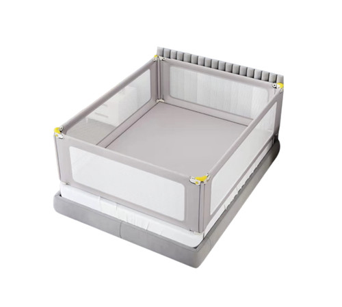 4 Set Of King Size Bed Safety Bed Guardrail Bed Fence For Children, Toddlers, Infants-grey Color