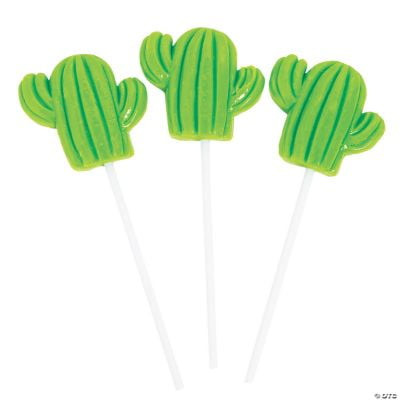 Cactus Suckers (set Of 12 Individually Wrapped) Green Apple Flavor