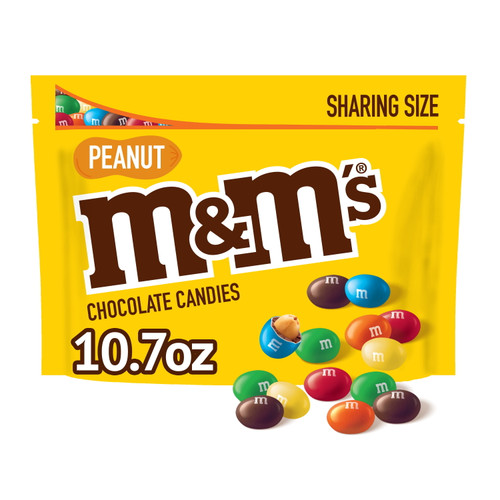 M&m's Peanut Milk Chocolate Candy Sharing Size - 10.7 Oz Bag