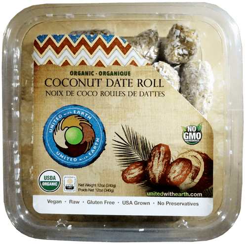 Organic Coconut Roll Dates (united With Earth) 12 Oz
