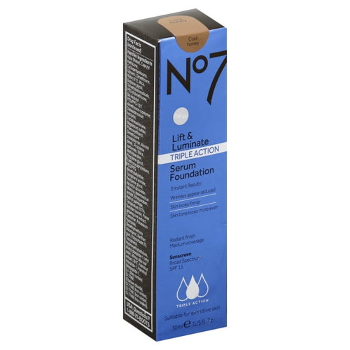 No7 Lift & Luminate Triple Action Serum Foundation - Spf 15 - 1 Fl Oz, Cool Honey