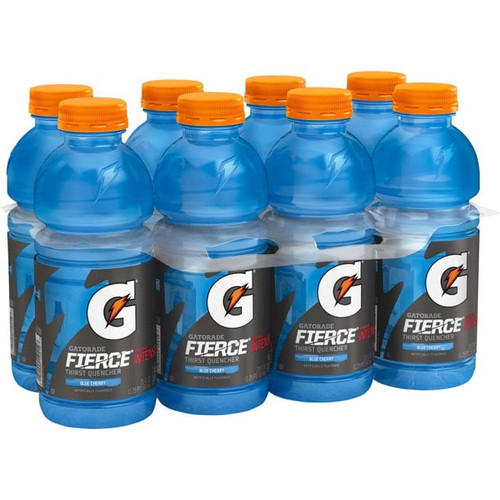 Gatorade Thirst Quencher Fierce Blue Cherry Sports Drink, 20 Oz Bottles, Quantity Of 16