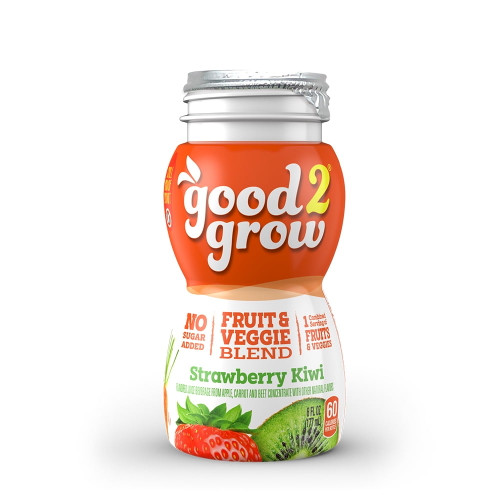 Good2grow Strawberry Kiwi Juice Refill, 24-pack Of 6-ounce Bpa-free Juice Bottles, Non-gmo With Full Serving Of Fruits And Vegetables, For Use With Our Spill-proof Toppers