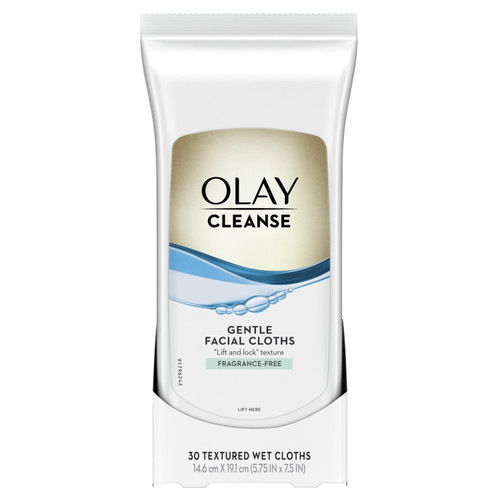 Olay Cleanse Gentle Facial Cloths, Fragrance Free, 30 Count