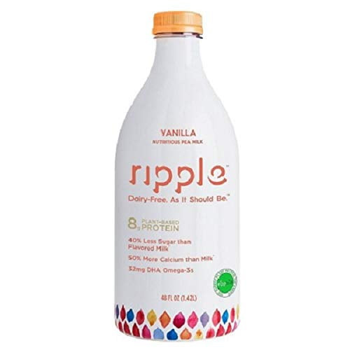 (6 Pack)ripple Dairy Free Unsweetened Vanilla Milk, 48 Ounce.