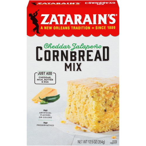 Zatarain's Cheddar Jalapeno Cornbread Mix, 12.5 Oz