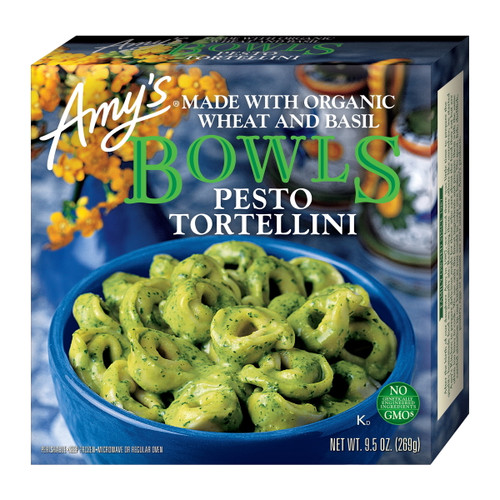 Amy's Non Gmo Pesto Tortellini Bowl, 9.5oz Box (frozen)