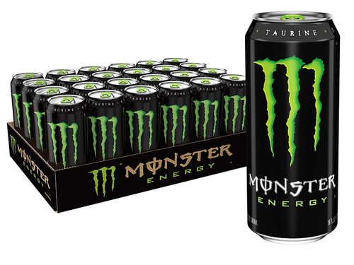 Monster Energy Drink, Green, Original, 16 Ounce (pack Of 24)