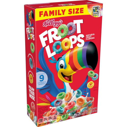 Kellogg's Froot Loops Cold Breakfast Cereal, Original, 18.4 Oz